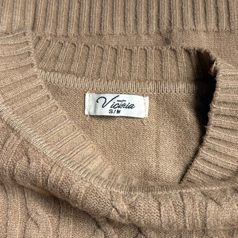 Victoria Camel Cable Knit Sweater